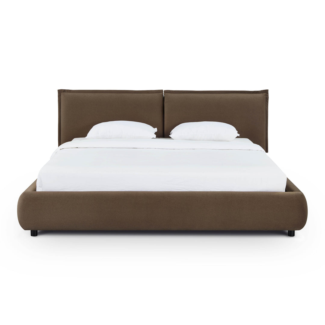 Mel Brown Performance Faux Mohair Velvet Bed - King