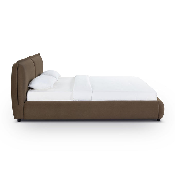 Mel Brown Performance Faux Mohair Velvet Bed - King