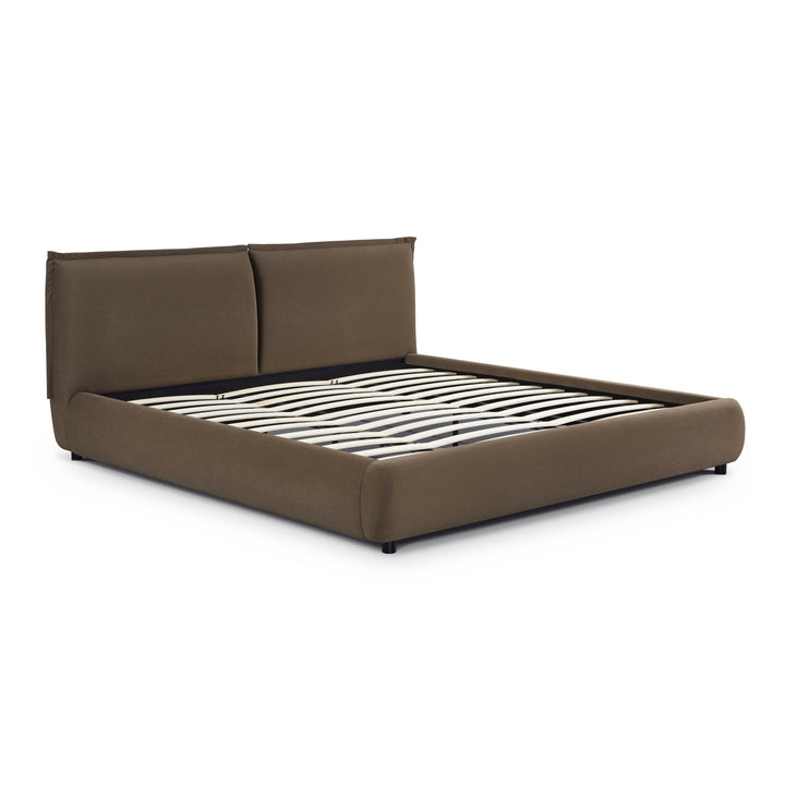 Mel Brown Performance Faux Mohair Velvet Bed - King