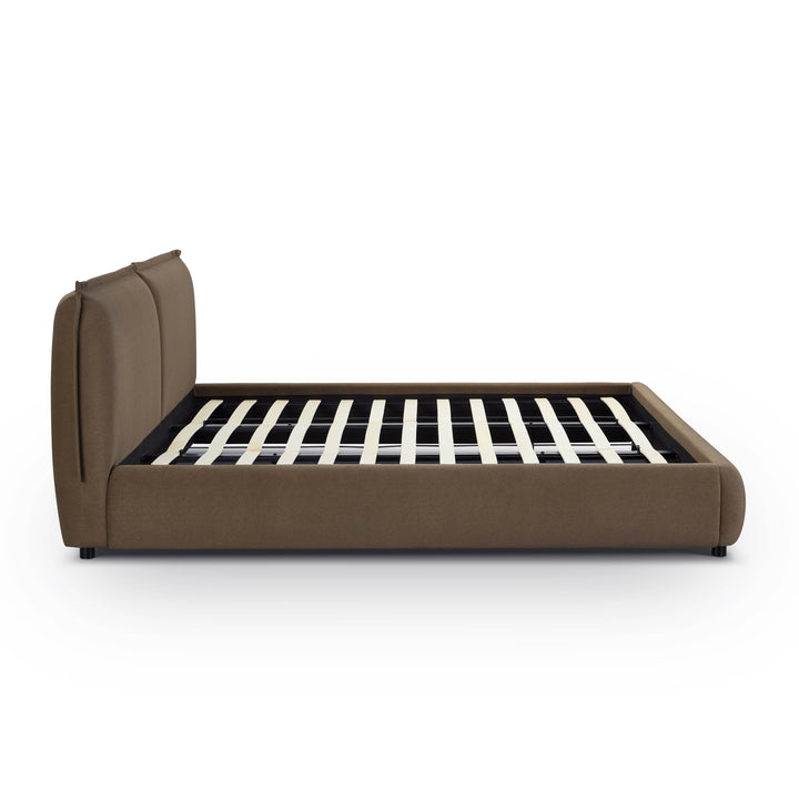 Mel Brown Performance Faux Mohair Velvet Bed - King