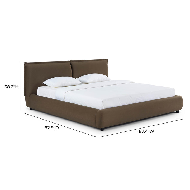 Mel Brown Performance Faux Mohair Velvet Bed - King