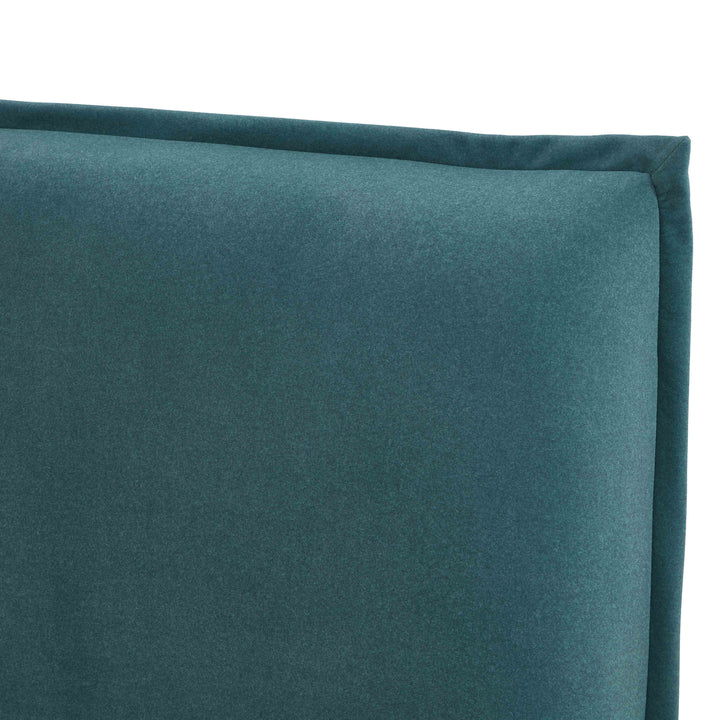 Mel Teal Performance Faux Mohair Velvet Bed - King