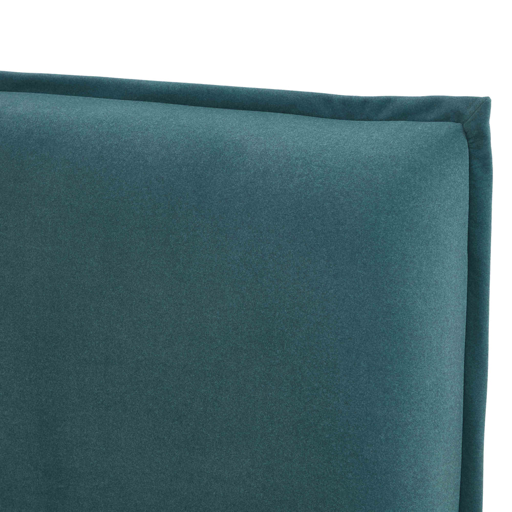 Mel Teal Performance Faux Mohair Velvet Bed - King