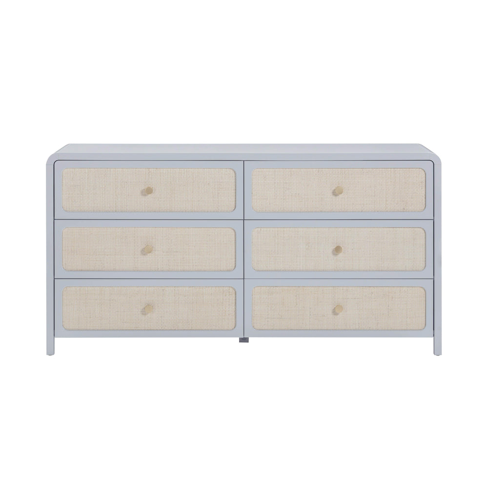 Patty 62" Rattan 6 Drawer Dresser