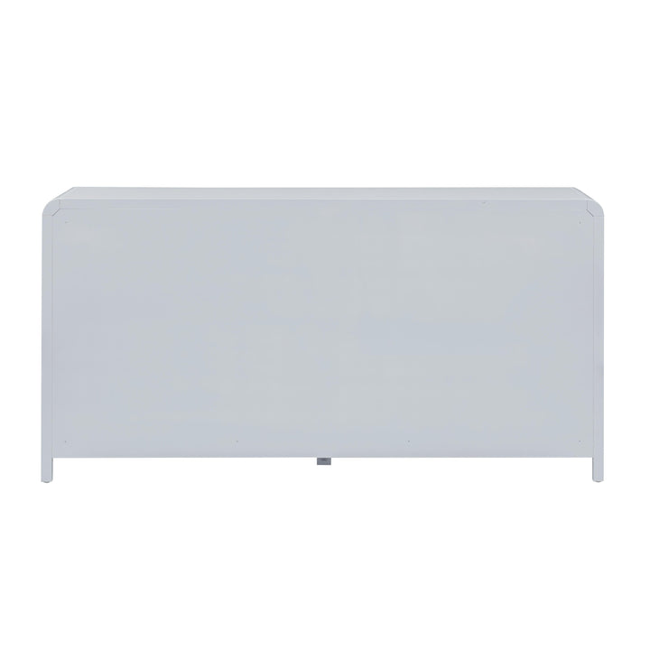Patty 62" Blue Rattan 6-Drawer Dresser