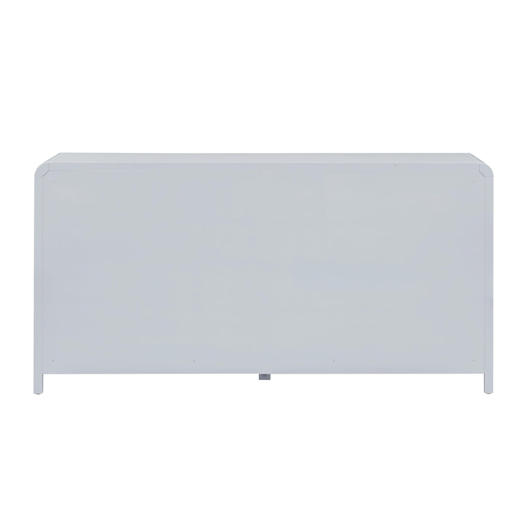 Patty 62" Blue Rattan 6-Drawer Dresser