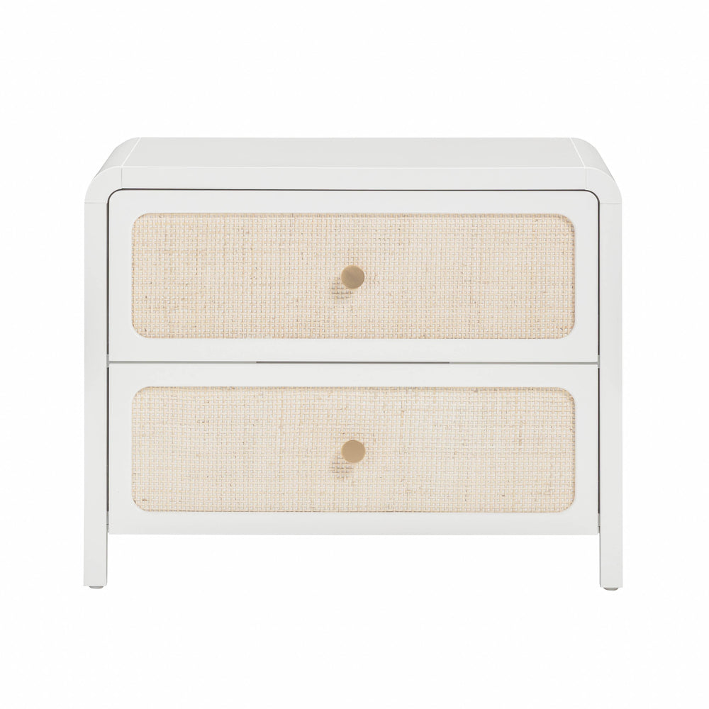 Patty 28" Rattan 2 Drawer Nightstand
