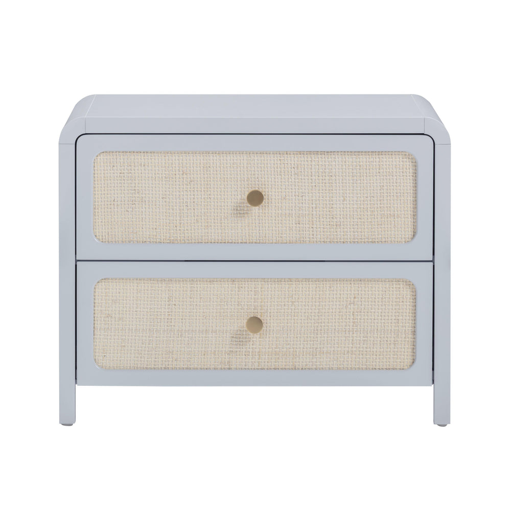 Patty 28" Rattan 2 Drawer Nightstand