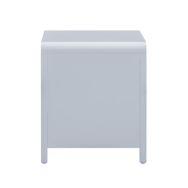 Patty 28" Blue Rattan 2-Drawer Nightstand