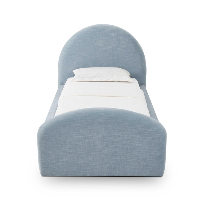 Moon Chambray Blue Performance Chenille Twin Bed
