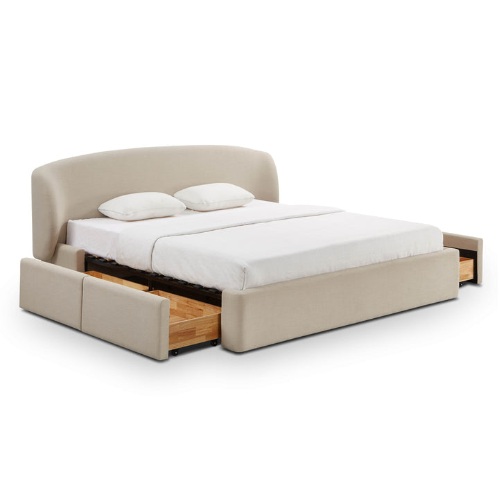 Corey Upcycled Performance Linen Storage Bed