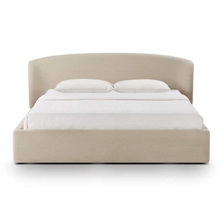 Corey Taupe Upcycled Performance Linen Storage Bed - King