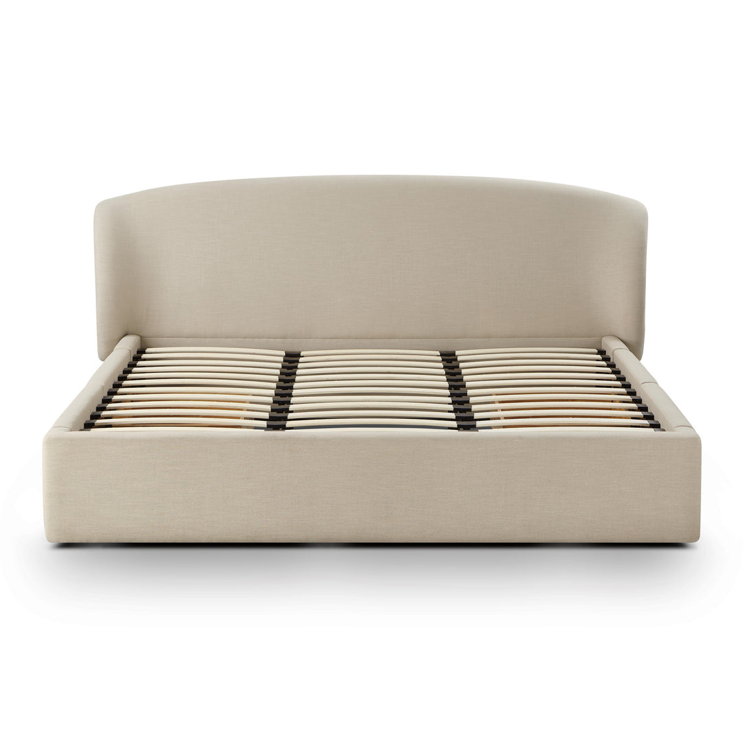 Corey Taupe Upcycled Performance Linen Storage Bed - King