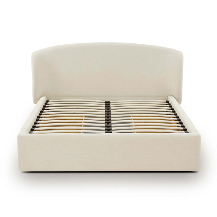 Corey Cream Upcycled Performance Linen Storage Bed - Queen