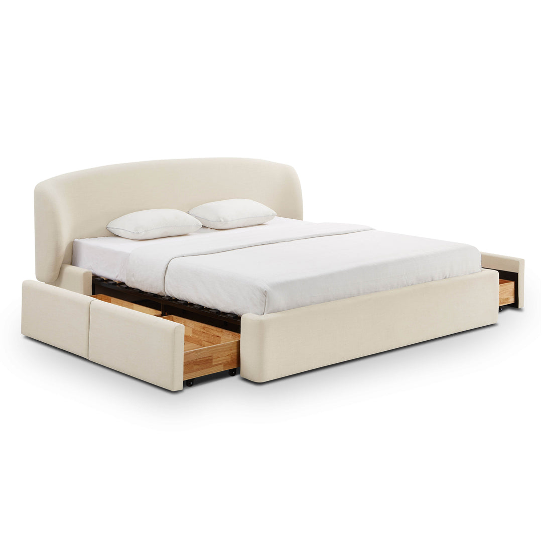 Corey Upcycled Performance Linen Storage Bed