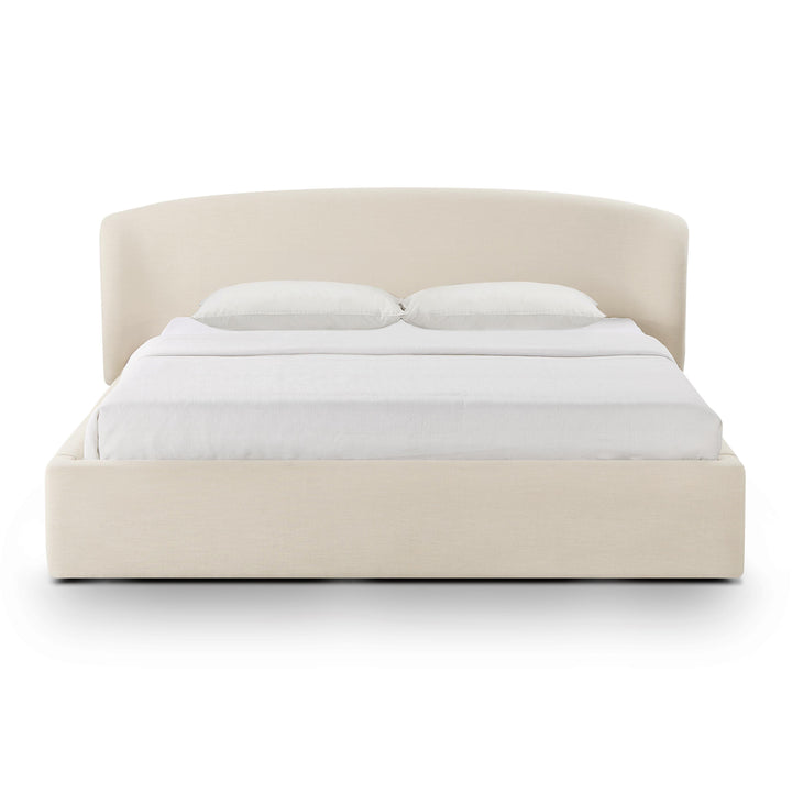 Corey Cream Upcycled Performance Linen Storage Bed - King