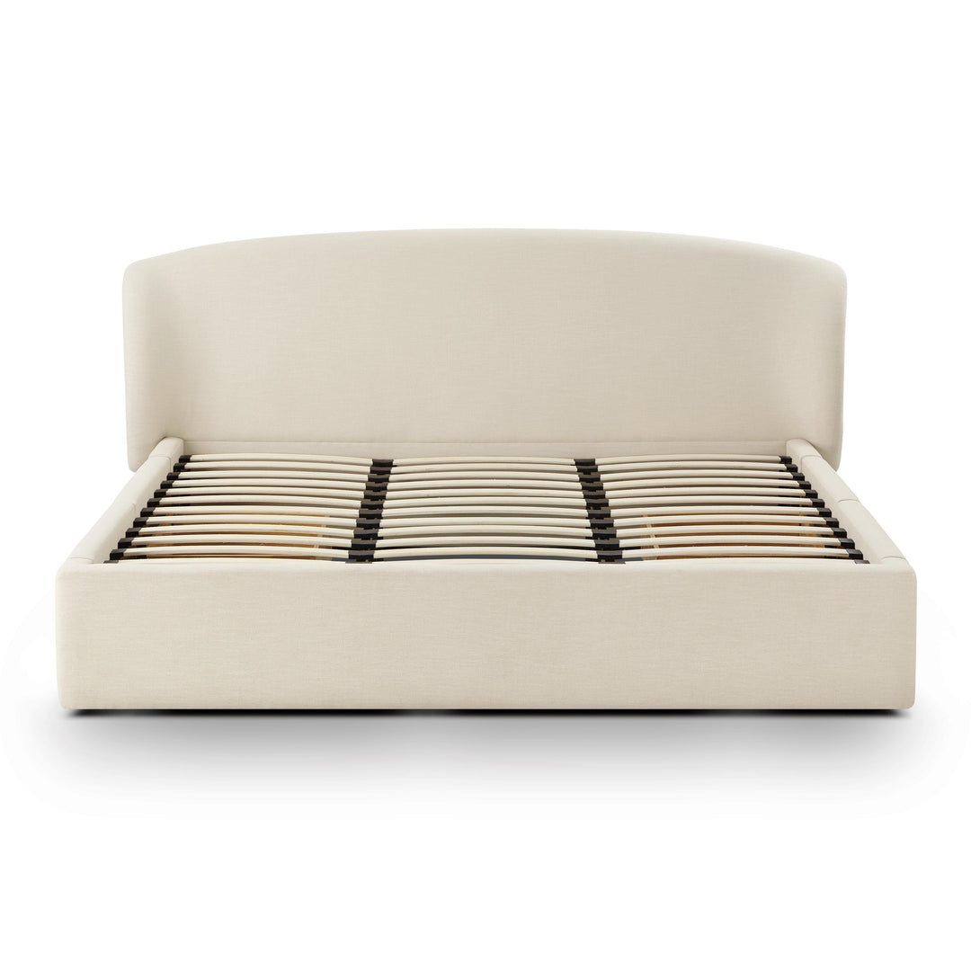 Corey Cream Upcycled Performance Linen Storage Bed - King