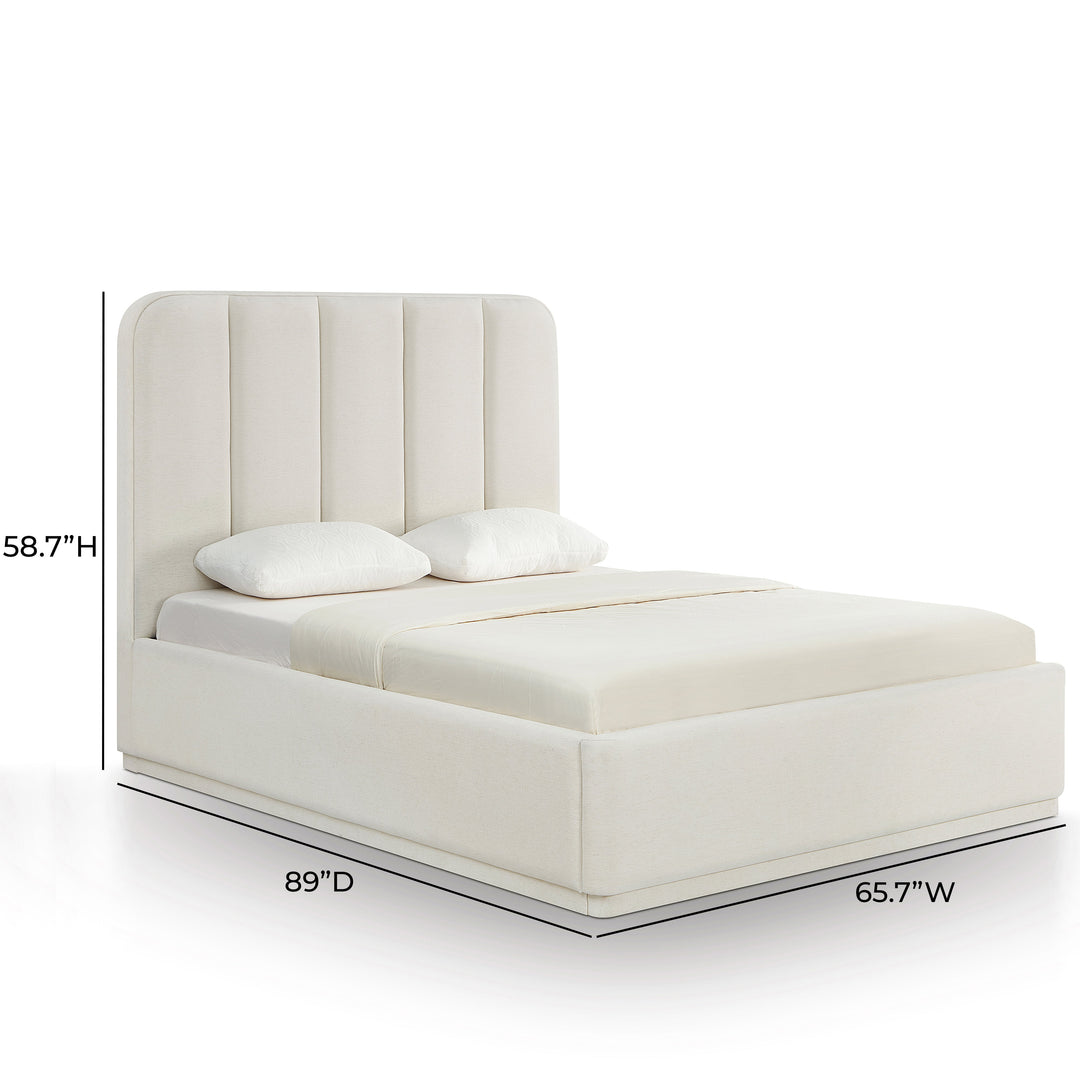 Parker Cream Performance Chenille Bed - Queen