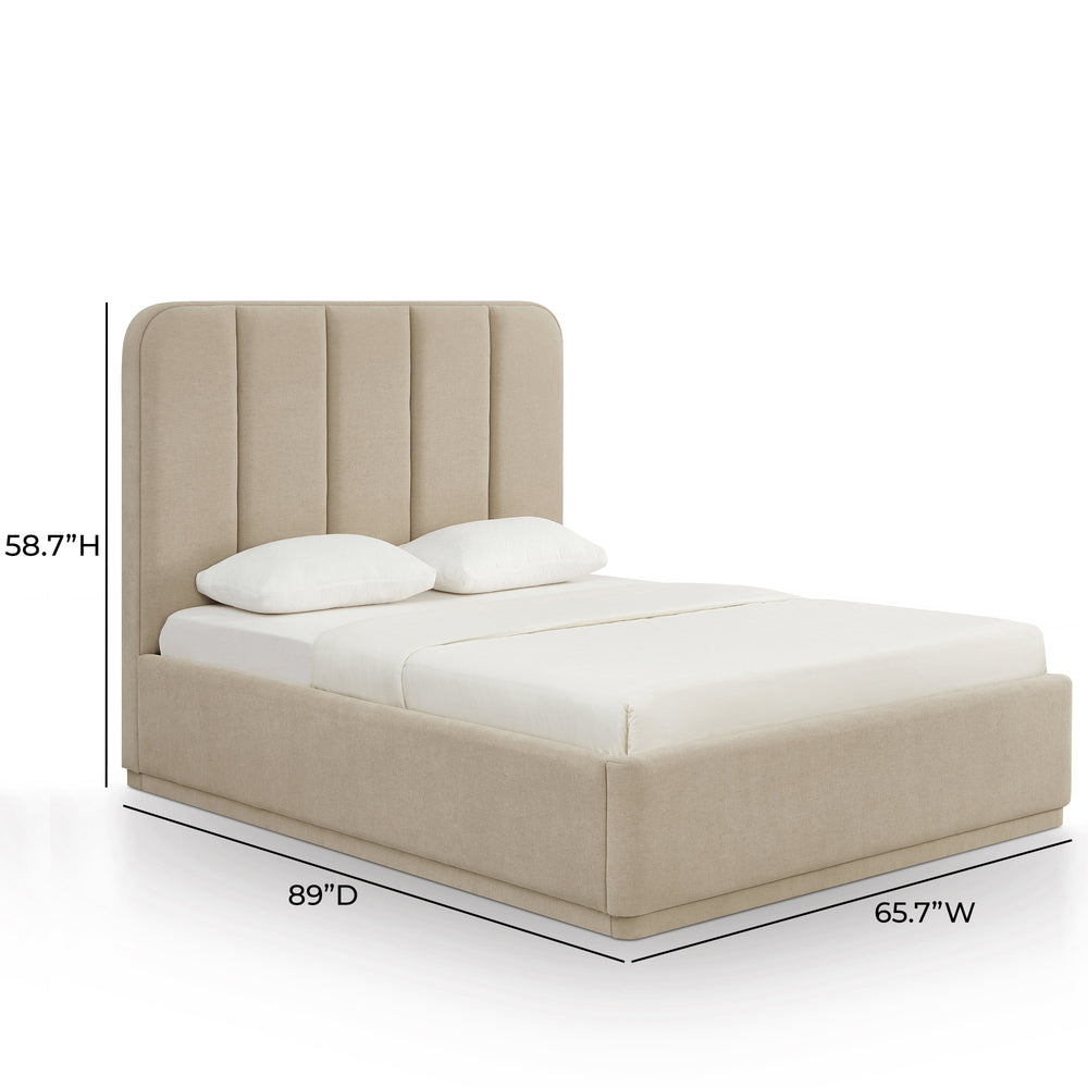 Parker Tan Performance Chenille Bed - Queen