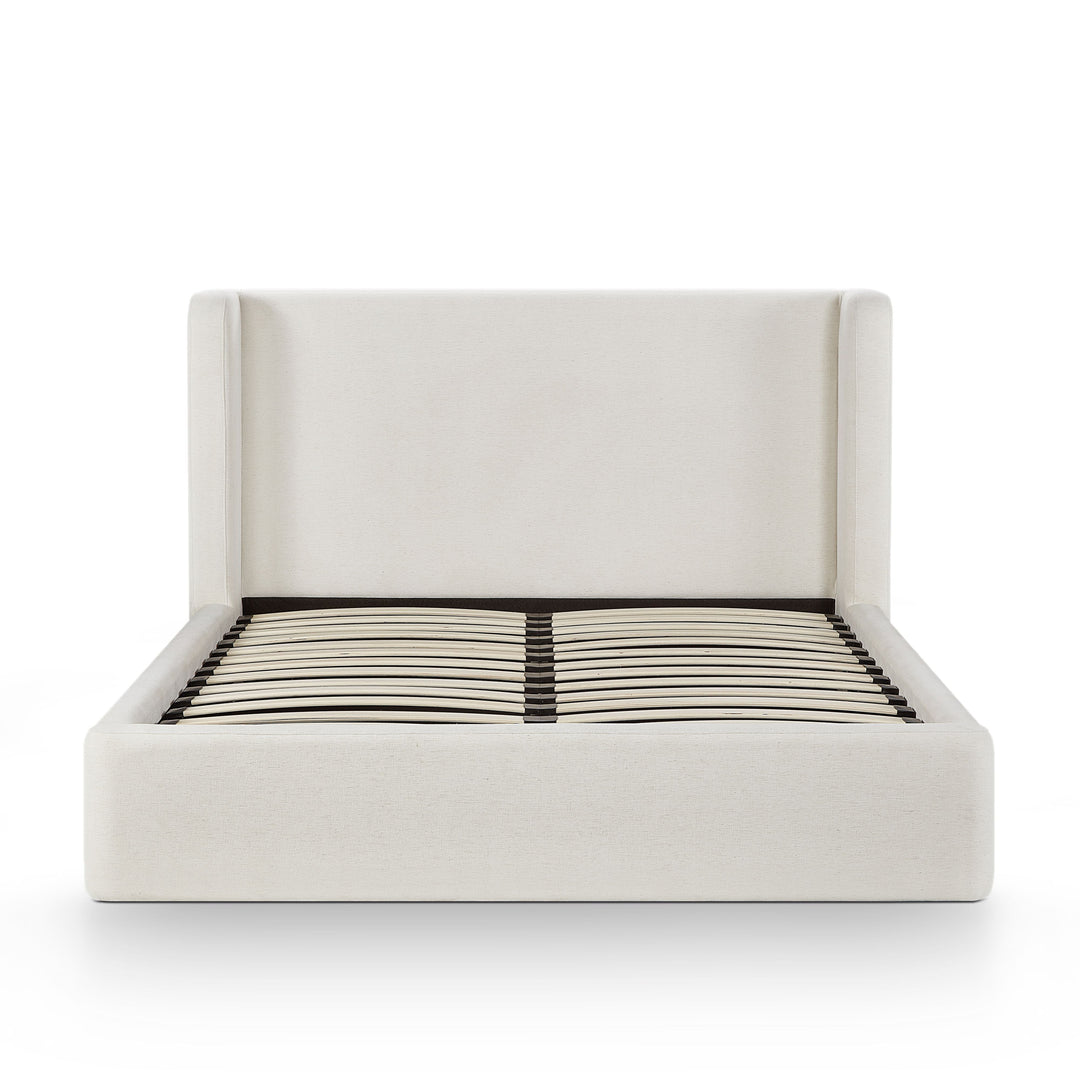 Harmony Cream Performance Chenille Storage Bed - Queen