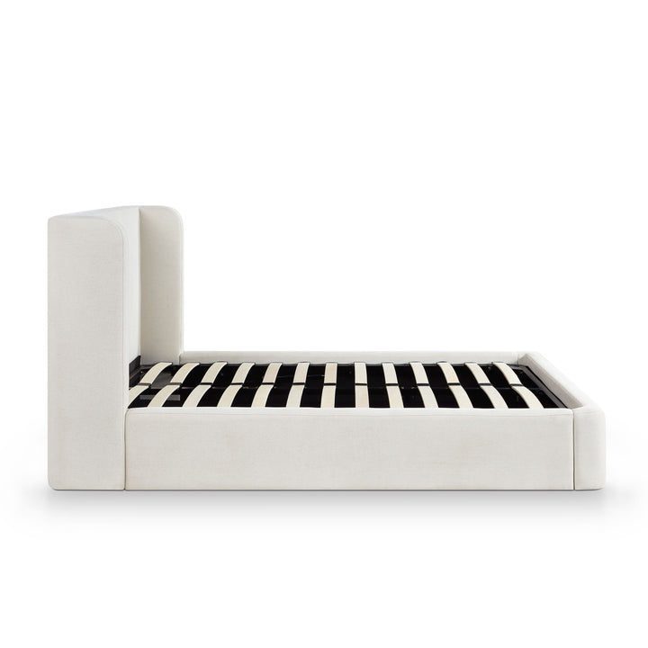 Harmony Cream Performance Chenille Storage Bed - Queen