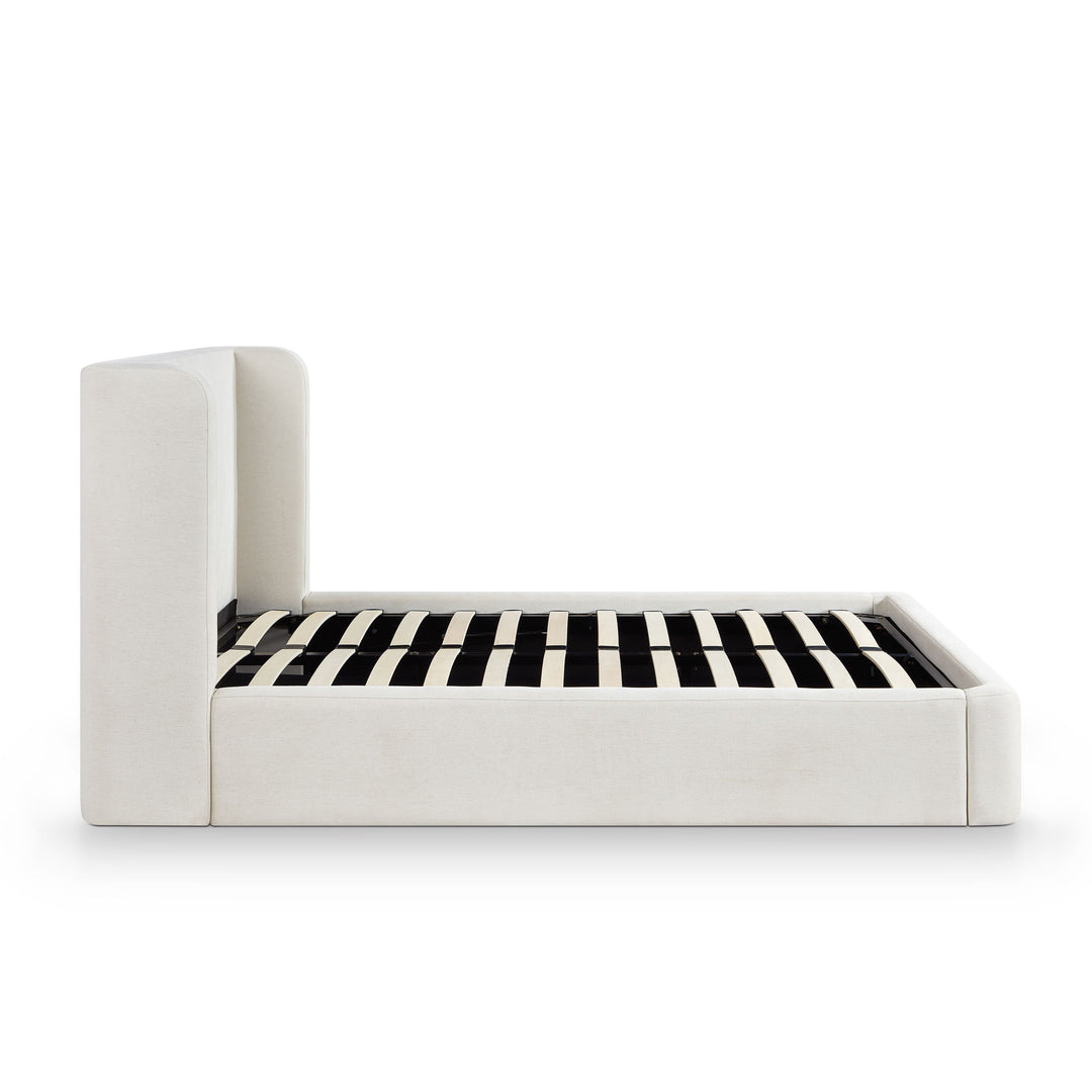 Harmony Cream Performance Chenille Storage Bed - Queen