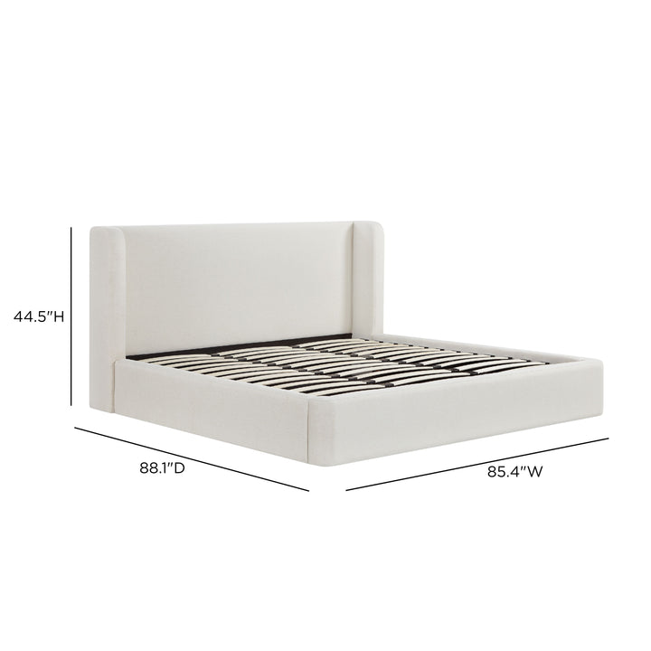 Harmony Cream Performance Chenille Storage Bed - King