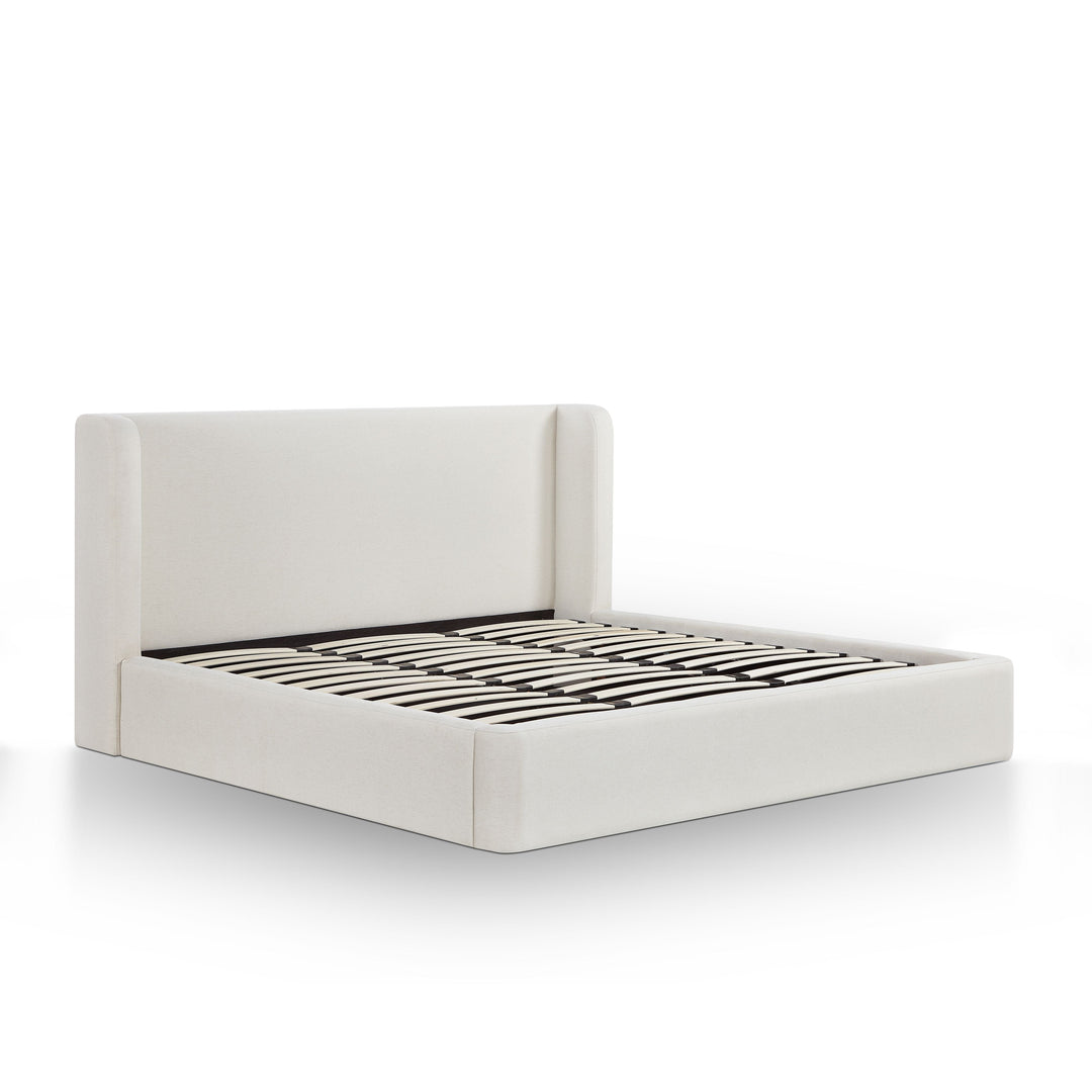 Harmony Cream Performance Chenille Storage Bed - King
