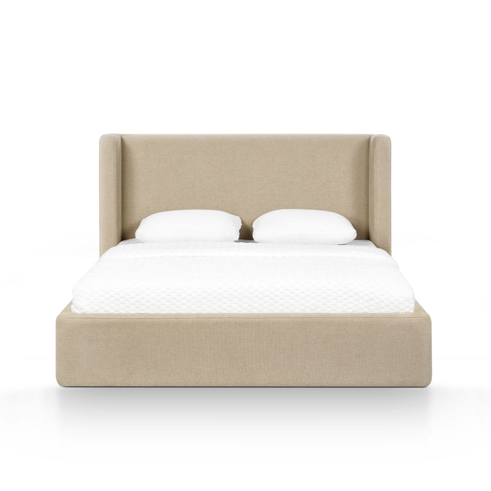 Harmony Tan Performance Chenille Storage Bed - Queen