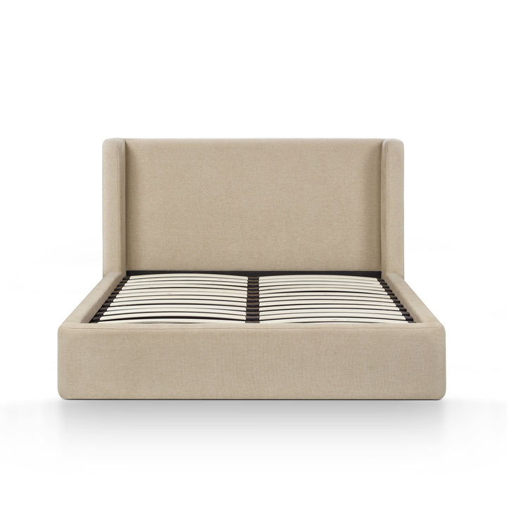 Harmony Tan Performance Chenille Storage Bed - Queen