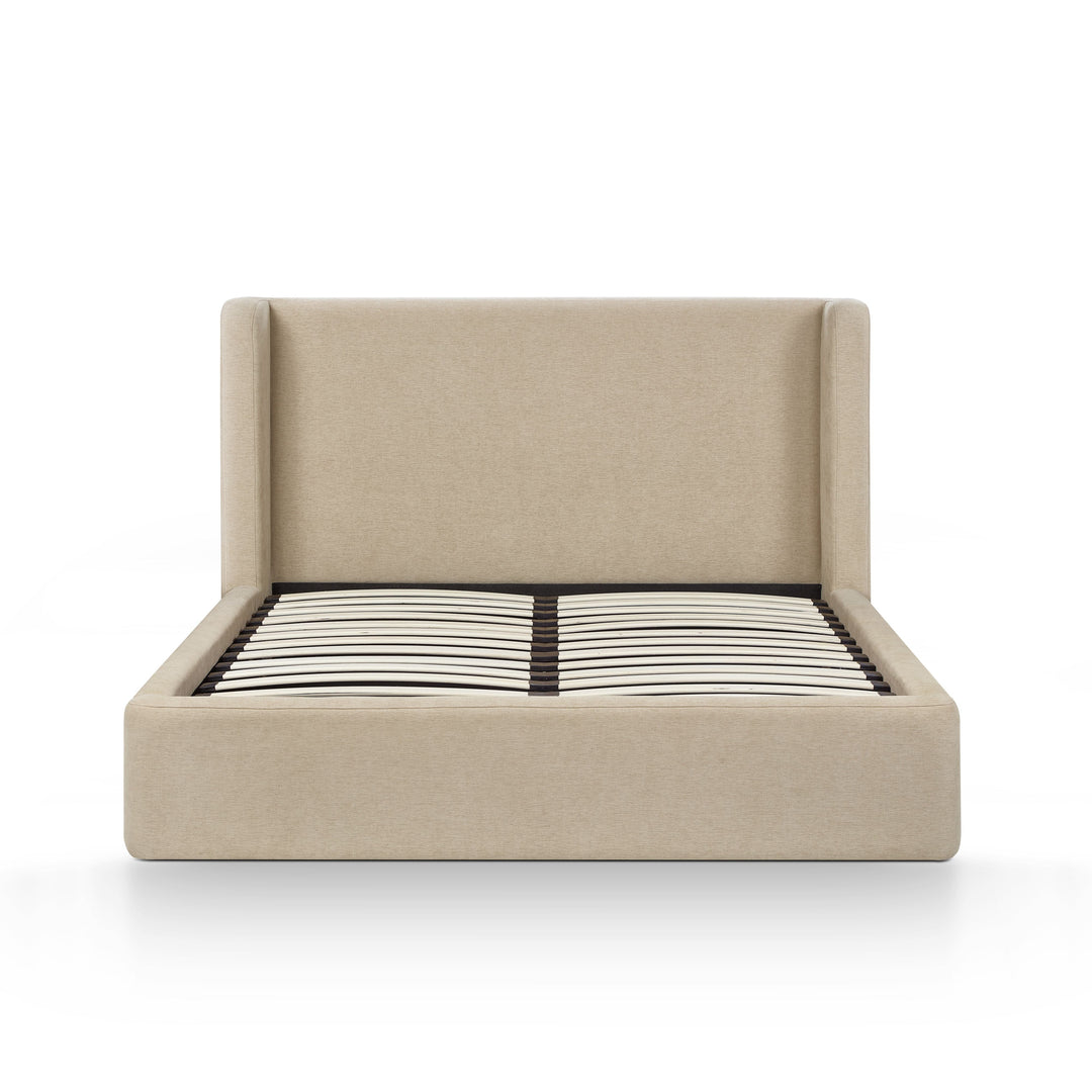 Harmony Tan Performance Chenille Storage Bed - Queen