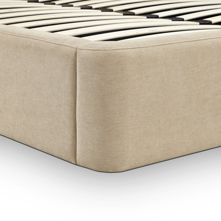 Harmony Tan Performance Chenille Storage Bed - Queen