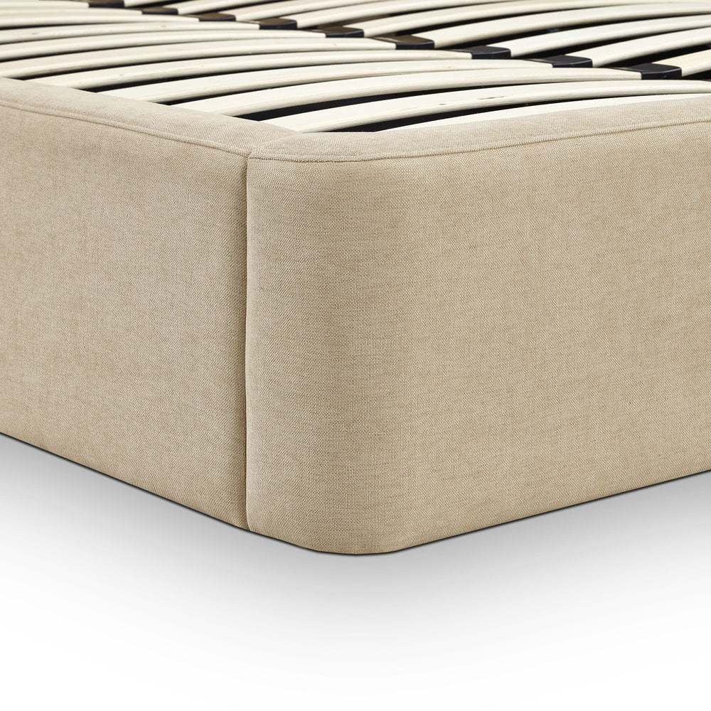Harmony Tan Performance Chenille Storage Bed - Queen