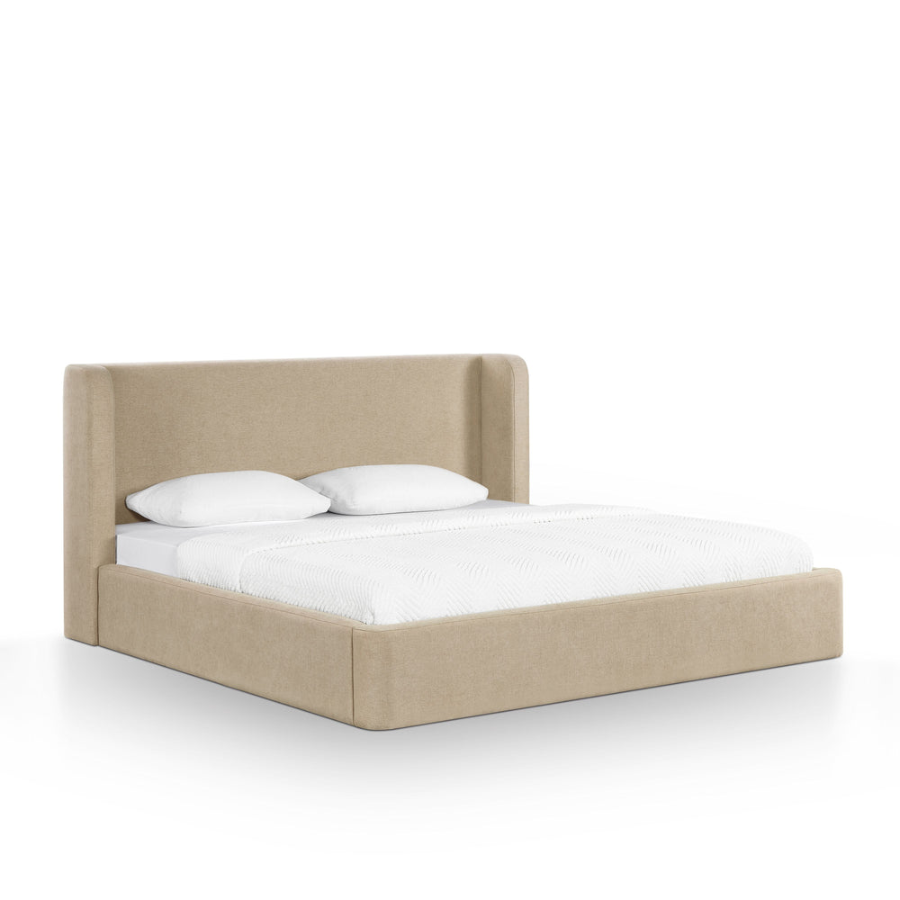 Harmony Tan Performance Chenille Storage Bed - King