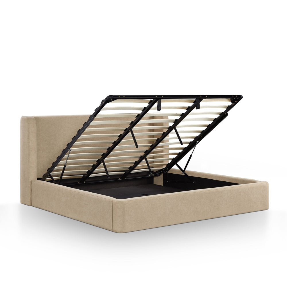 Harmony Tan Performance Chenille Storage Bed - King