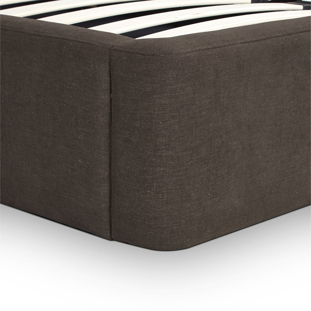 Harmony Chocolate Brown Performance Chenille Storage Bed - Queen