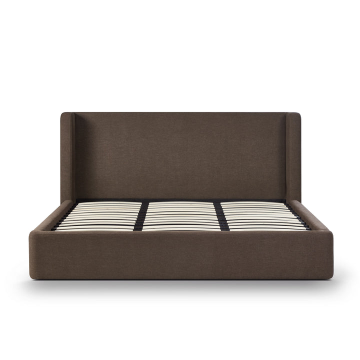 Harmony Chocolate Brown Performance Chenille Storage Bed - King