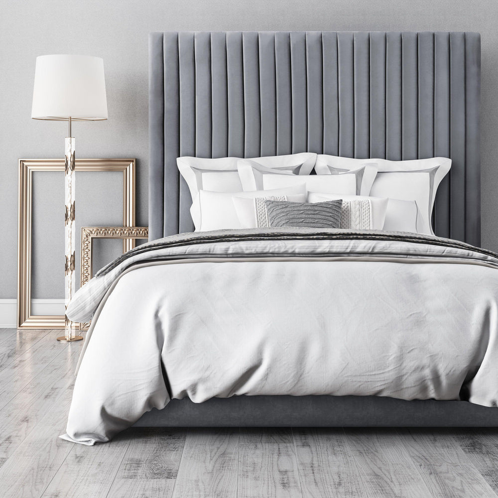 Arabelle Grey Performance Velvet Bed - King