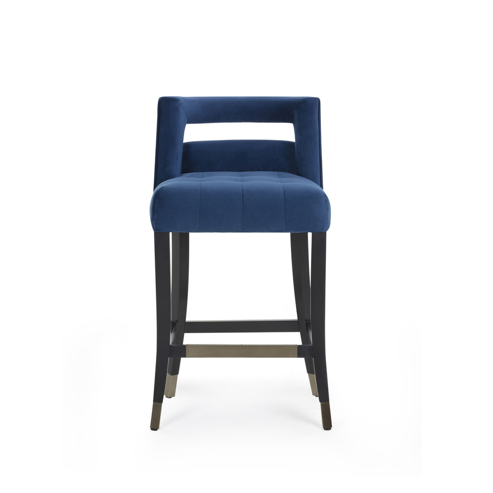 Hart Navy Performance Velvet Counter Stool