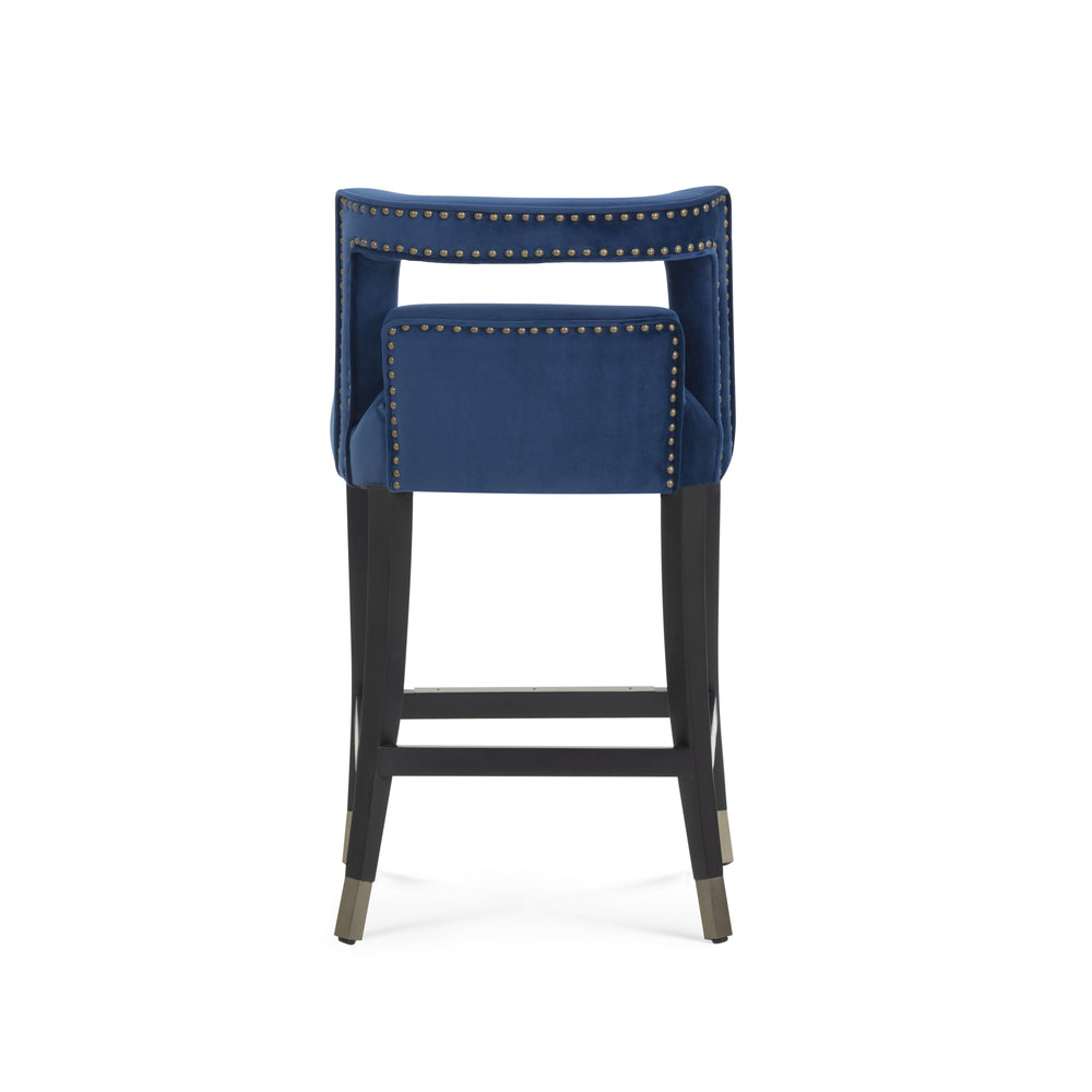 Hart Navy Performance Velvet Counter Stool