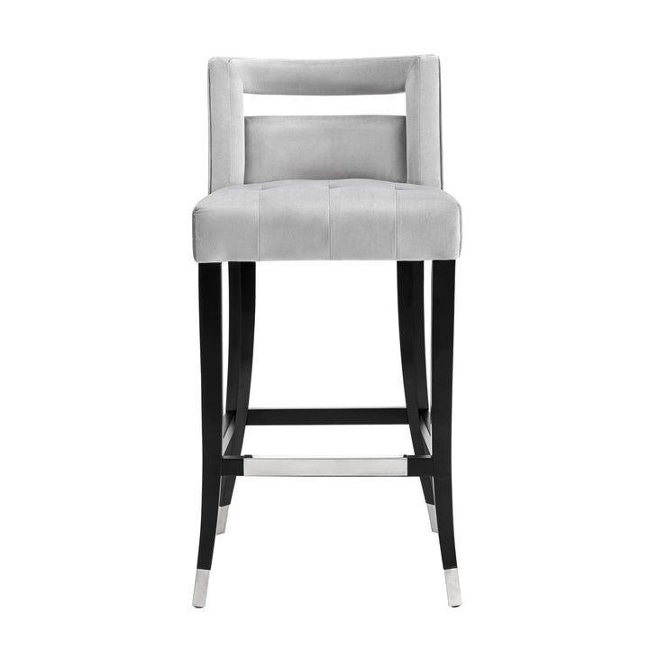 Hart Grey Performance Velvet Counter Stool