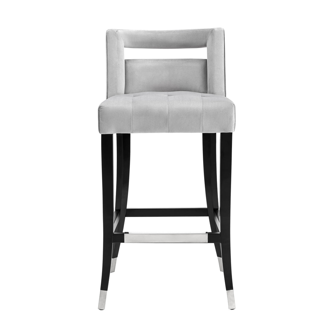 Hart Grey Performance Velvet Counter Stool
