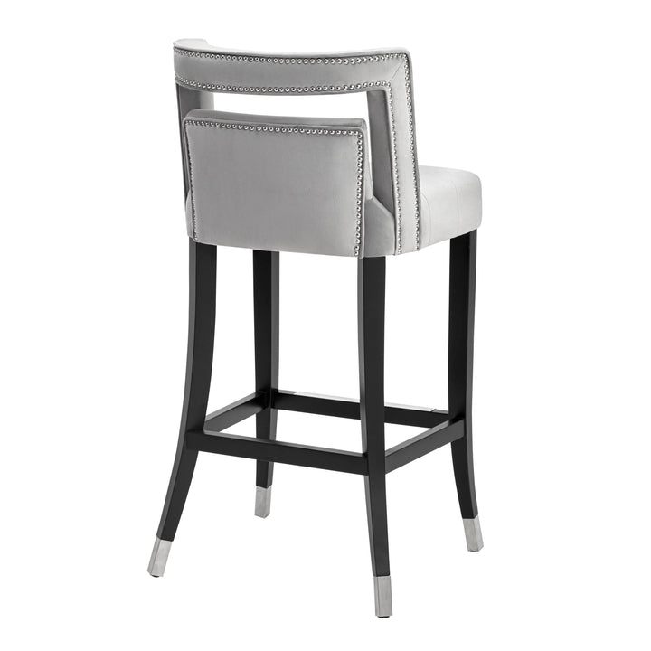 Hart Grey Performance Velvet Counter Stool