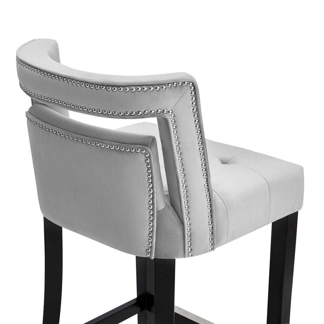 Hart Grey Performance Velvet Counter Stool
