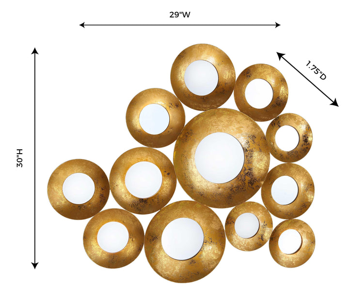 Vivid 29"X30" Gold Mirror