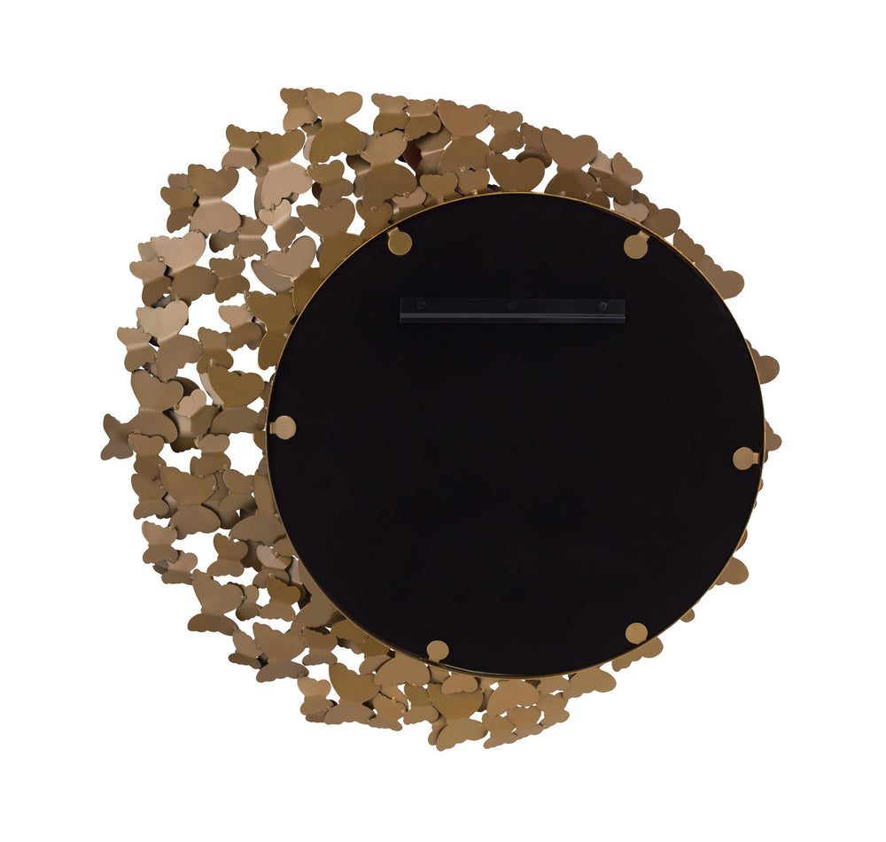 Butterfly 32.5"X31.5" Gold Mirror