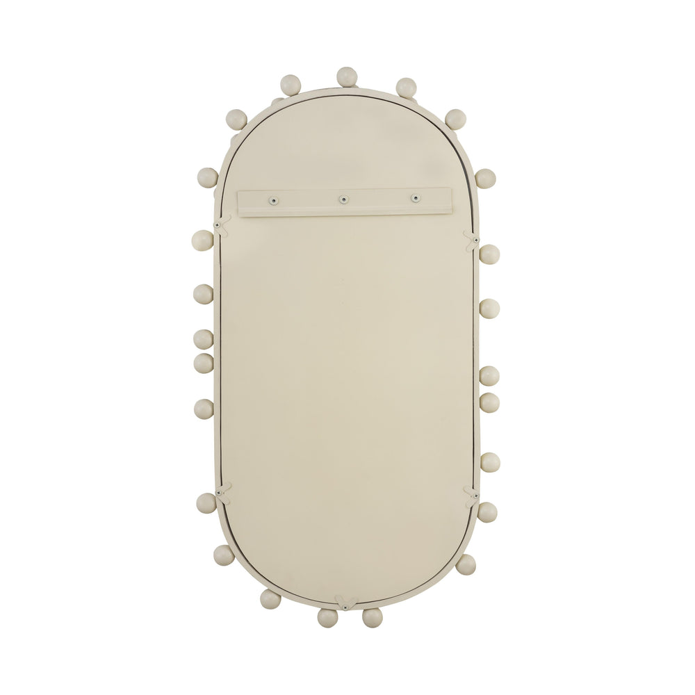 Bubbles Ivory Oval Wall Mirror (17"X31.5"-22.6"X42") - Small