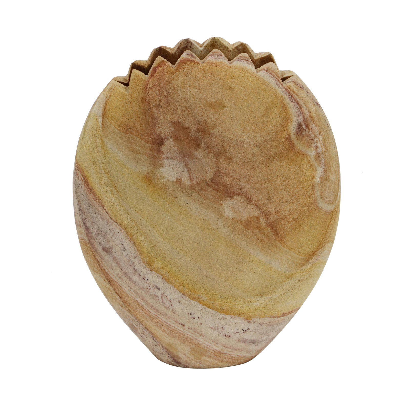 TOV Furniture Saava Mantis Stone Vase in Sandstone