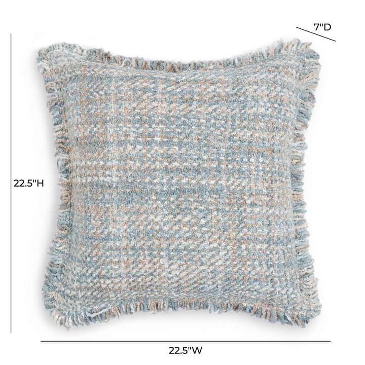 Frazzle 22.5" Textured Square Throw Pillow Cover - Multi / With Insert