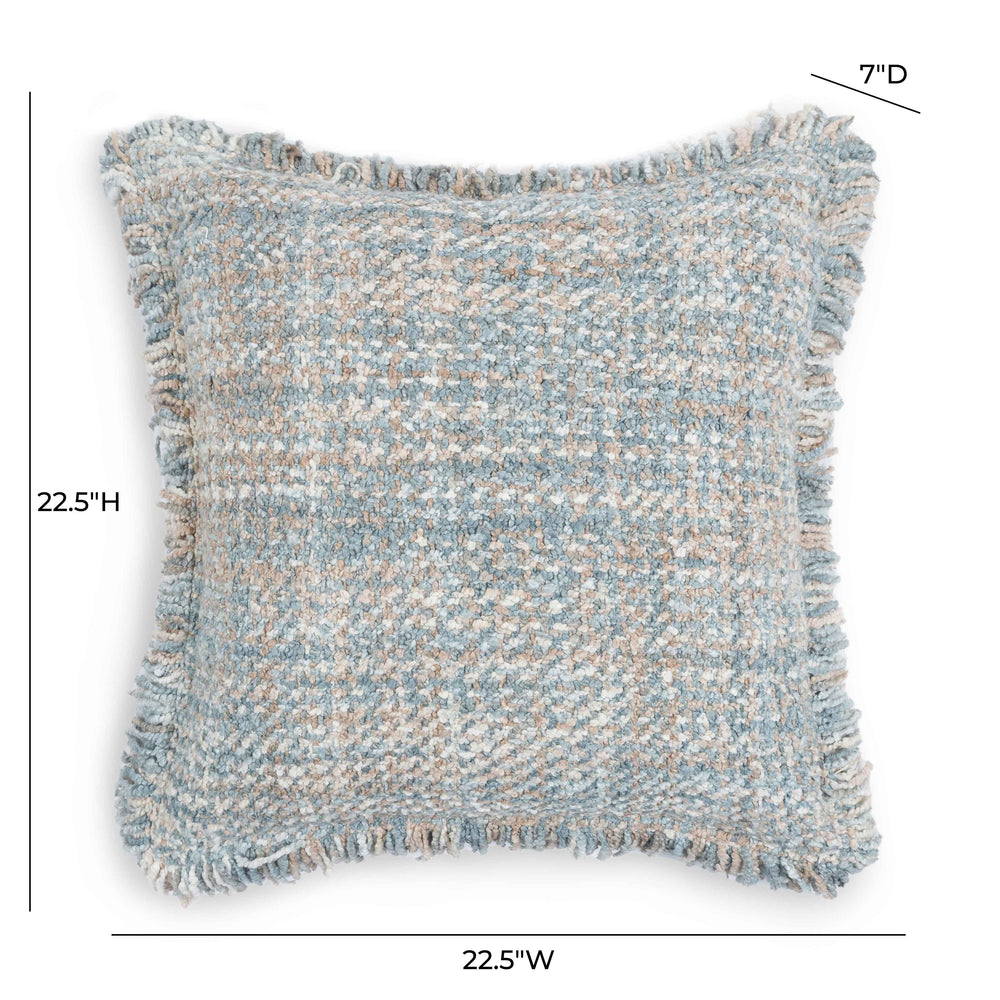 Frazzle 22.5" Textured Square Throw Pillow Cover - Multi / With Insert